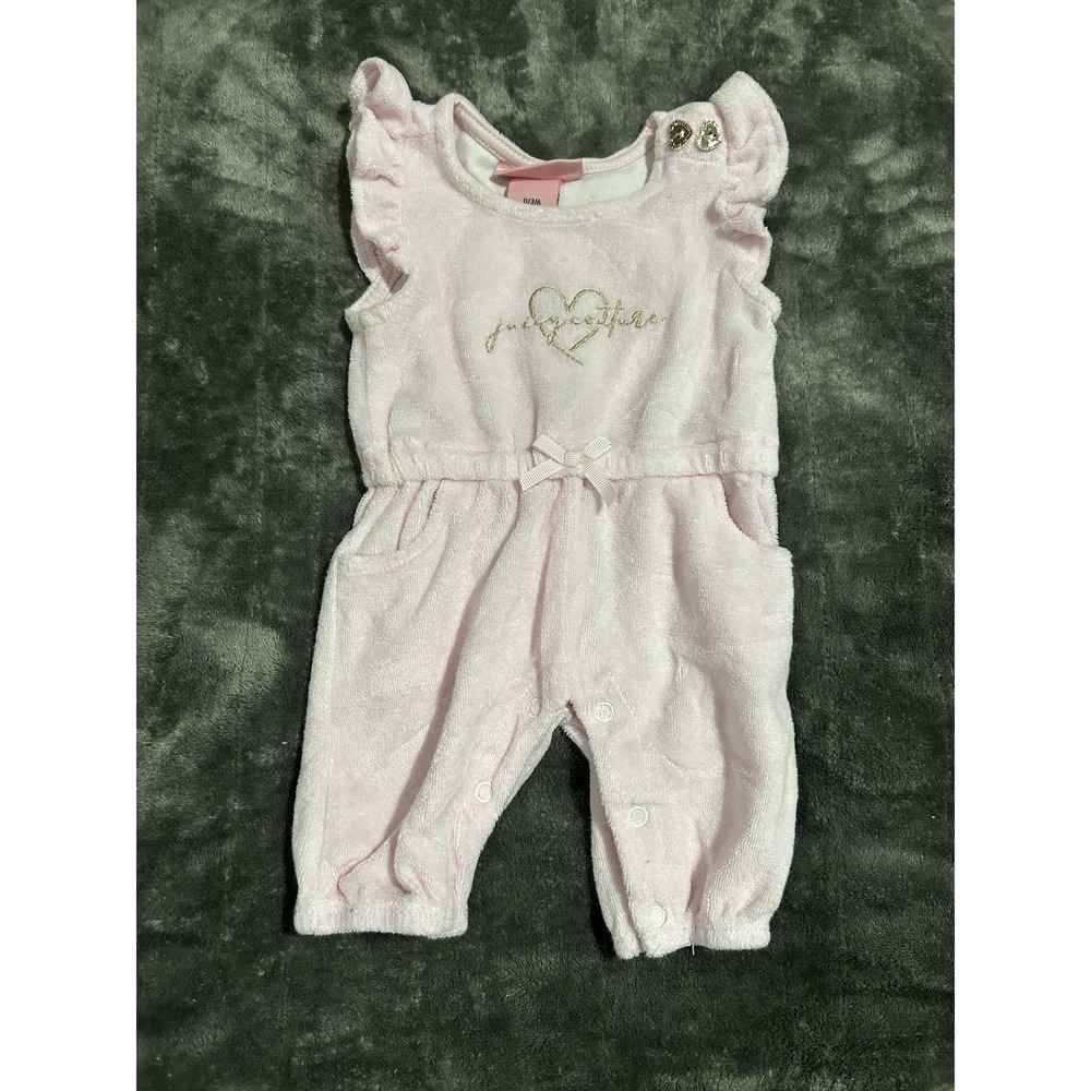 Juicy Couture Pink Baby Girl Romper Size 0-3